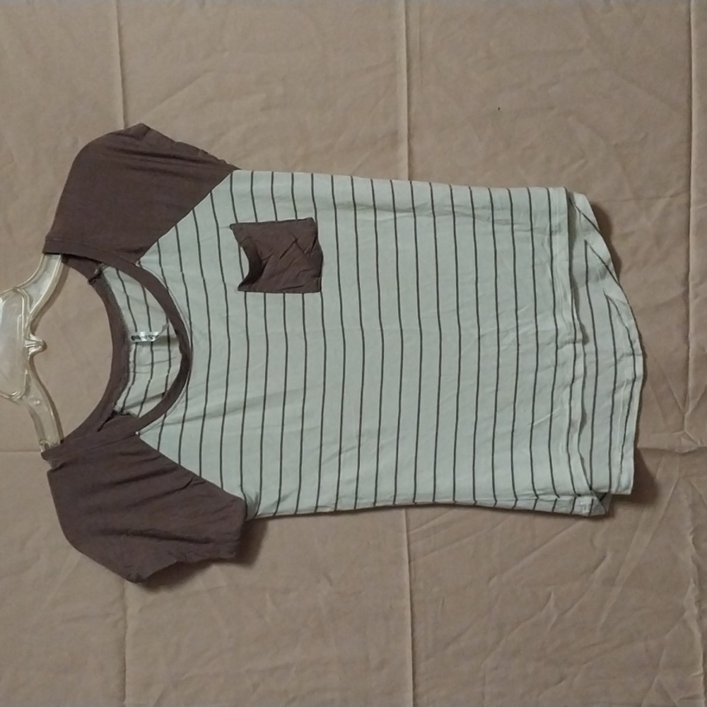 Women's Splash striped short sleeve tee shirt size M